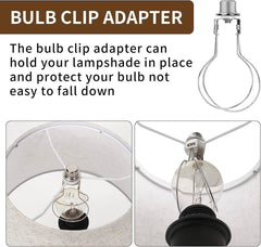 new 2 Pack Round Lamp Shade Light Bulb Clip Adapter, ALUCSET Lampshade Silver ALUCSET - KOEEK