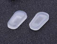 new 5 Pairs Slip-on Nose Pads Covers,Soft Silicone Eyeglasses Frosted White 07FC0E-D4 - KOEEK
