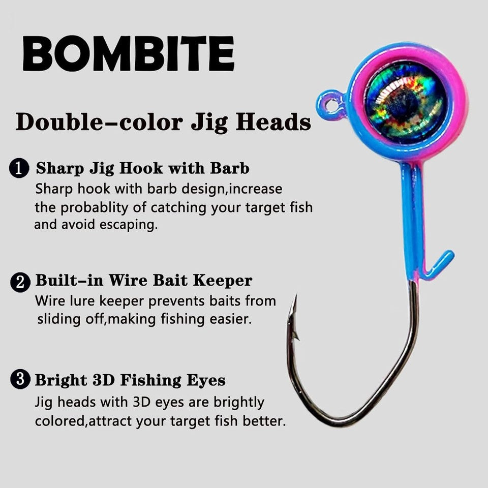 new Crappie Jig Heads, 40packs Fishing Heads Hooks Swimbait 1/32oz-40packs 07FC0E-D4 - KOEEK