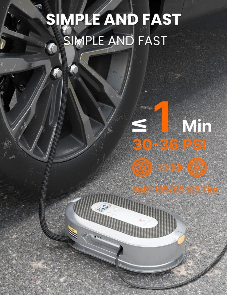 new Giraffe Tools Tire Inflator Portable Air Compressor, 150 Extra Large, White GIRAFFE TOOLS - KOEEK