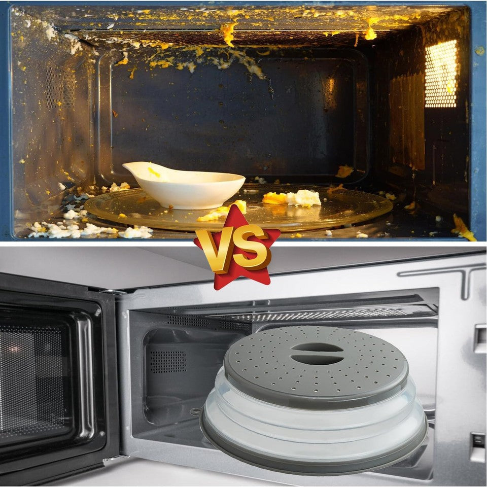 new Microwave Splatter Cover Vented for Food, Guard & 2 PACK, Grey*2 07FC0E-D4 - KOEEK