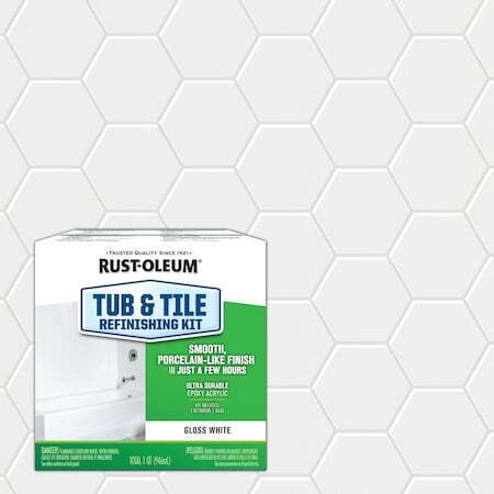 new Rust-Oleum 384165 Tub And Tile Refinishing Kit, White, Gloss, 1 Qt, 70 To 110 Rust-Oleum - KOEEK