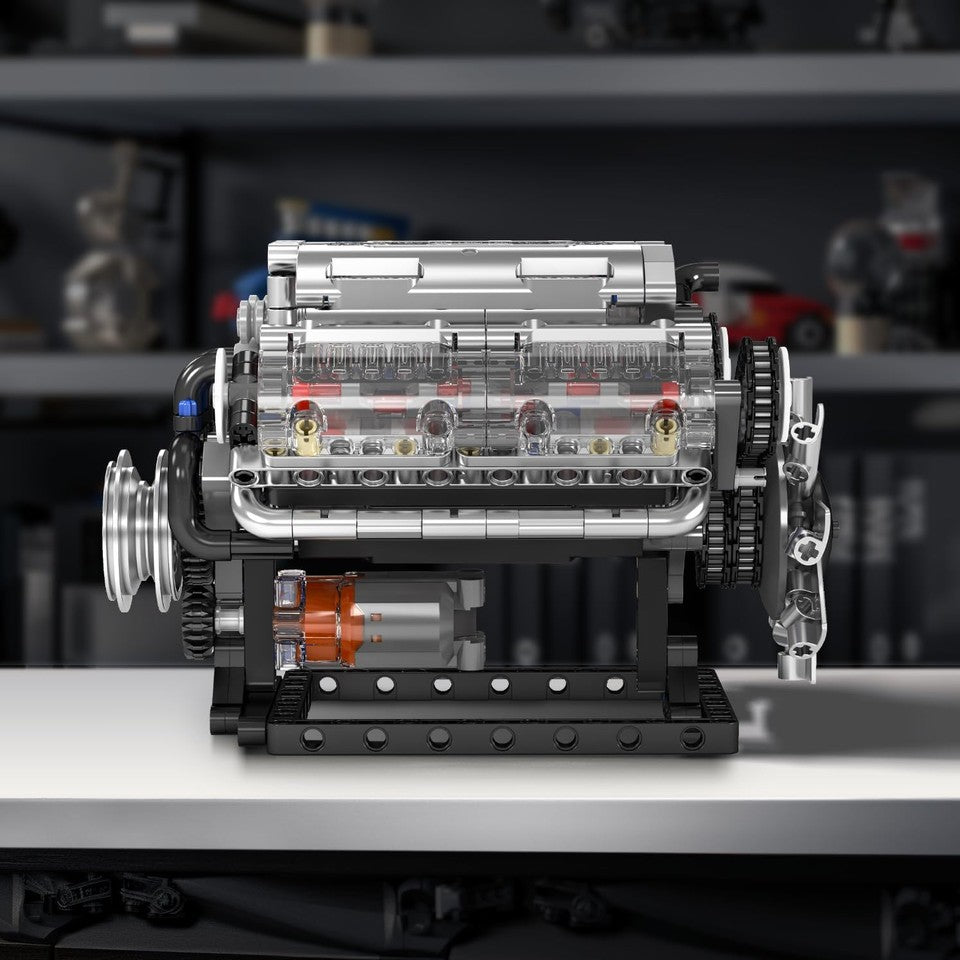 new Mould King V8 Engine Building Blocks Sets, MOC Scale Model Kit with Battery... MOULD KING - KOEEK