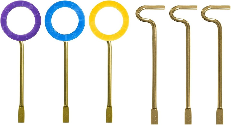 new Interior Bedroom & Bathroom Door Emergency Keys Compatible with Kwikset Gold 07FC0E-D4 - KOEEK