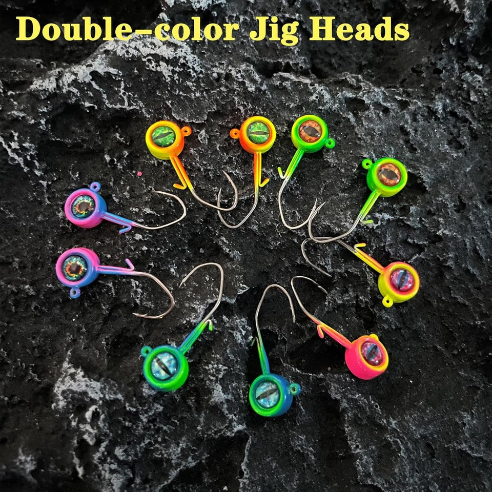 new Crappie Jig Heads, 40packs Fishing Heads Hooks Swimbait 1/32oz-40packs 07FC0E-D4 - KOEEK