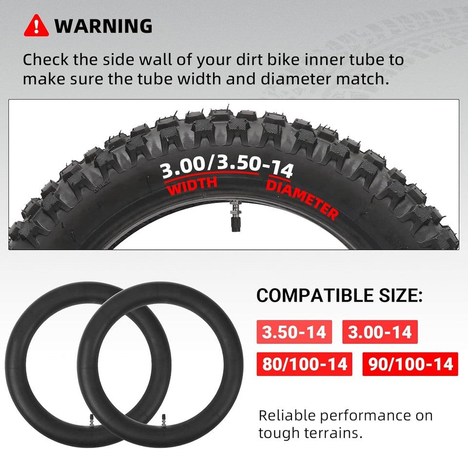 new AR-PRO (2-Pack) 3.00/3.50-14 90/100-14 Dirt Bike (90/100-14)