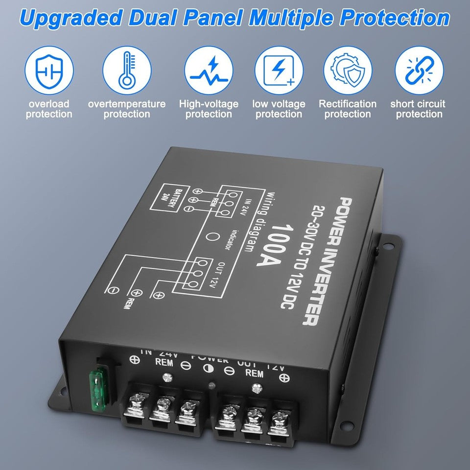 new XMSJSIY DC 24V to 12V Step-Down Voltage Converter 100A 1200W Buck... XMSJSIY - KOEEK