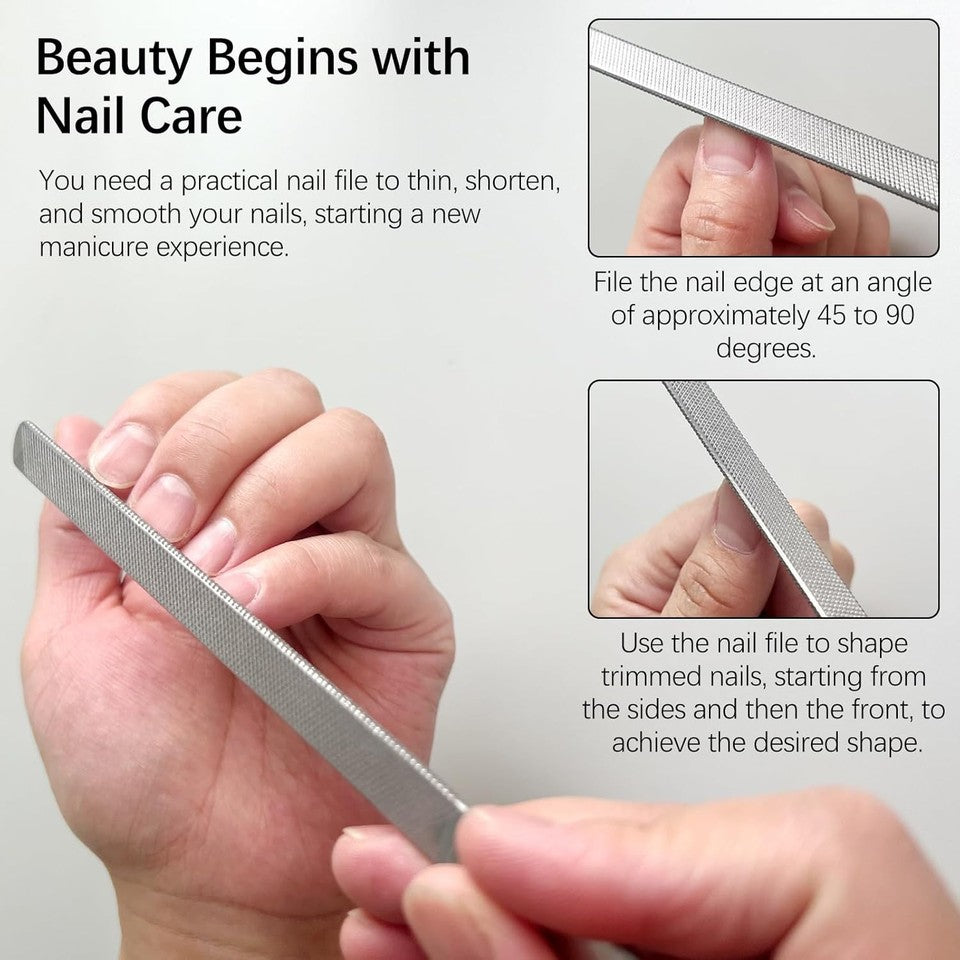 new 2-Pack Stainless Steel Toe Nail Files, 4-Sided Design for Thick Nails, Ideal... 07FC0E-D4 - KOEEK