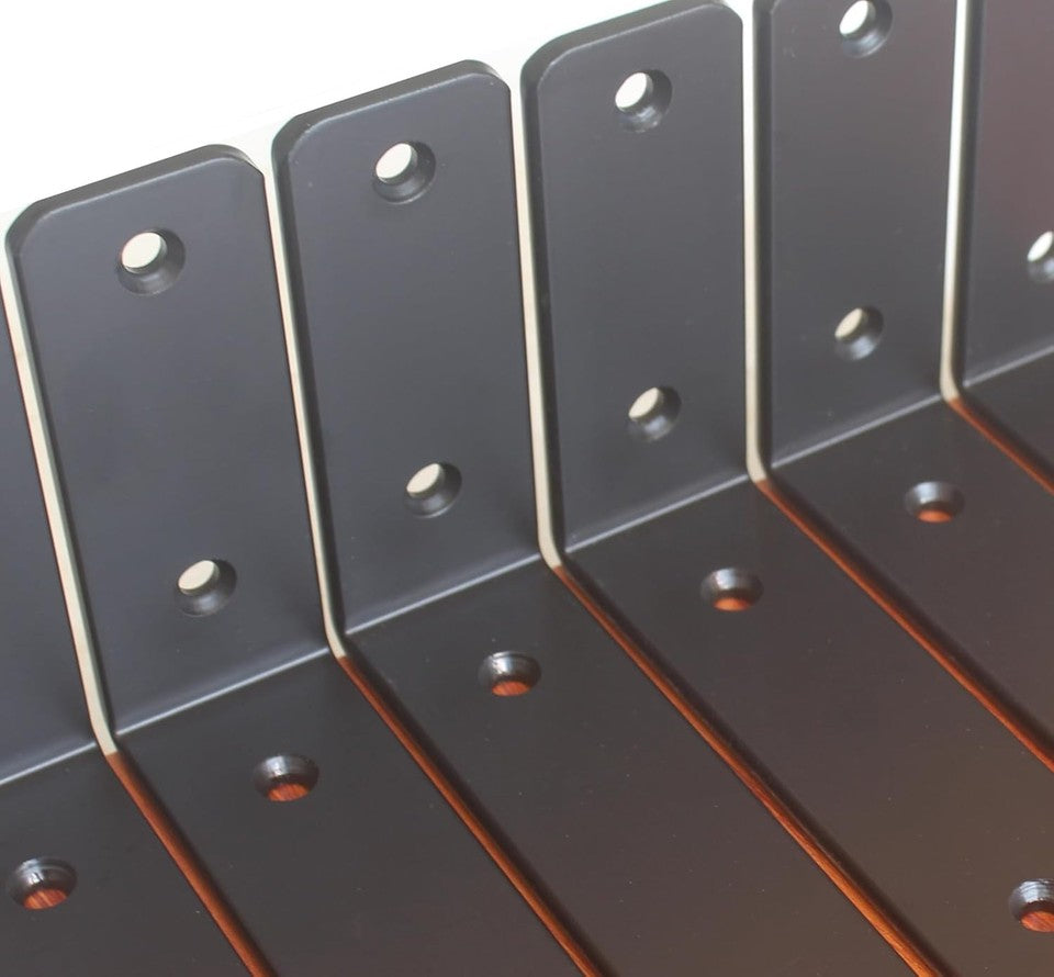 new 4 Pack - L 6" x H 4" x W1.5", 5mm Thick 6''x4'', Black 07FC0E-D4 - KOEEK