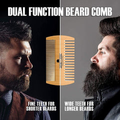 new Beard Grooming Kit for Men - Bamboo Travel Set With Brush, 4 Piece Set, 07FC0E-D4 - KOEEK