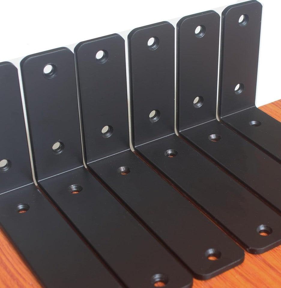 new 4 Pack - L 6" x H 4" x W1.5", 5mm Thick 6''x4'', Black 07FC0E-D4 - KOEEK