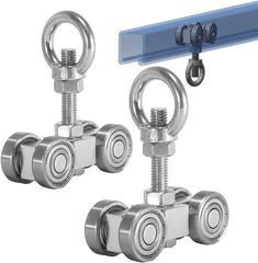 new SKTREX 4 Wheel Silent Trolley Assembly Rollers Four Bearing Pack of 2 07FC0E-D4 - KOEEK