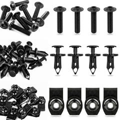 new Xislet Set of 30pcs Body Panel Torx Screw 7519650, U-Type One Size, Black XISLET - KOEEK