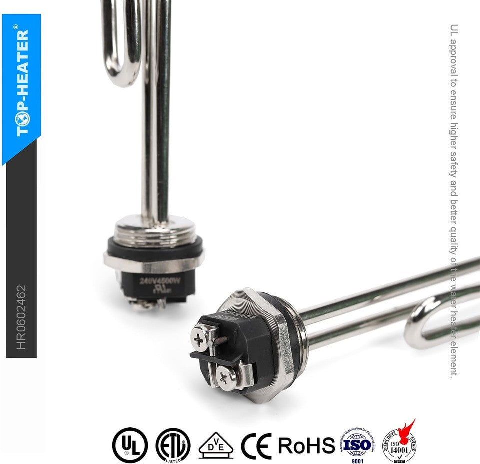 new Water Heater Element 4500W,Screw-in,Foldback Type 02582 Silver 07FC0E-D4 - KOEEK
