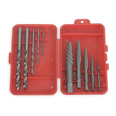 new Westward 2Rur2 Screw Extractor Set, Spiral Flute, For To In Bolt Size,