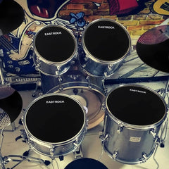 new EASTROCK Drum Mute Pads Set 5 Pieces Foam Fit 12,13,14,16&quot; drum-5 pack EASTROCK - KOEEK