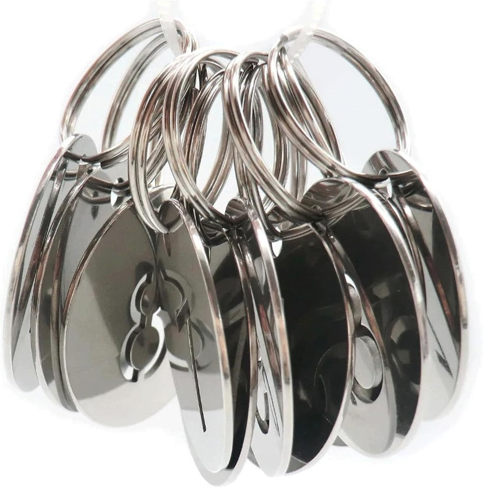 new 1-30 Key Tags with Labels Stainless Steel Numbered 0.9*0.27 inches, Silver 07FC0E-D4 - KOEEK