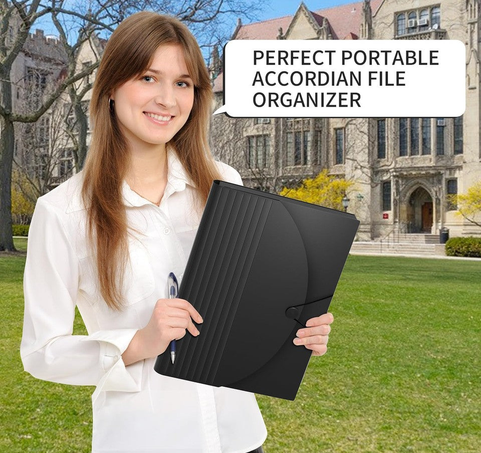 new 24 Pockets Expanding File Folder,Accordion Organizer,Document Black 07FC0E-D4 - KOEEK