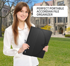 new 24 Pockets Expanding File Folder,Accordion Organizer,Document Black 07FC0E-D4 - KOEEK