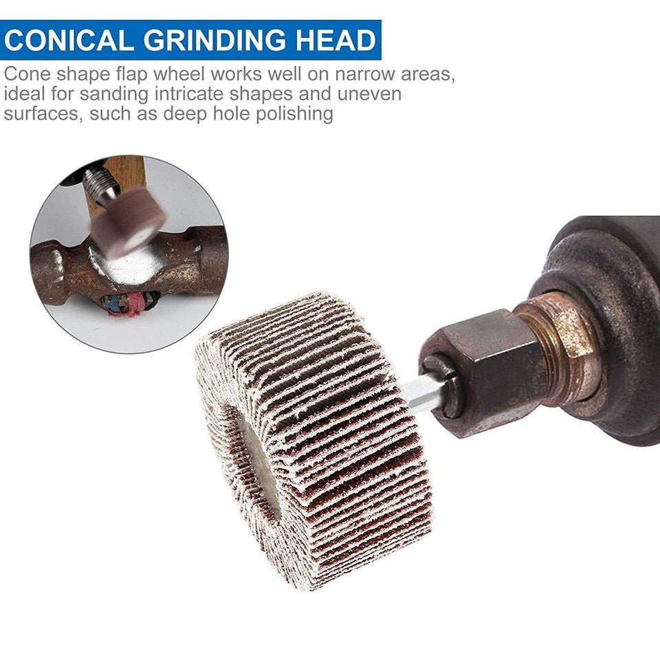 new 50 Pack Abrasive Flap Wheel Sande,1" x 1" x Shank Mounted Flap...