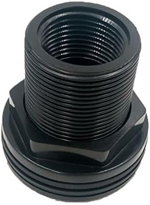 new 1" Bulkhead ABS Threaded x NPT Standard 2-Pair (4-Pack) NBR Black