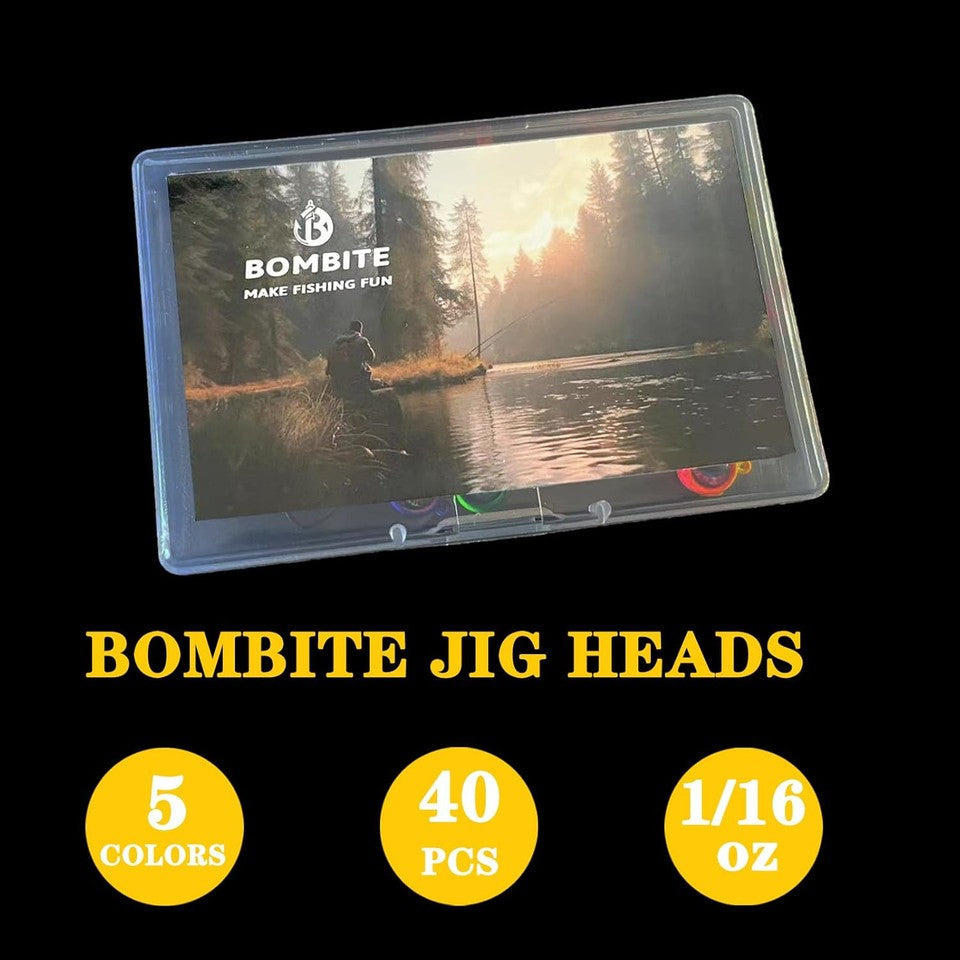 new Crappie Jig Heads, 40packs Fishing Heads Hooks Swimbait 1/32oz-40packs 07FC0E-D4 - KOEEK