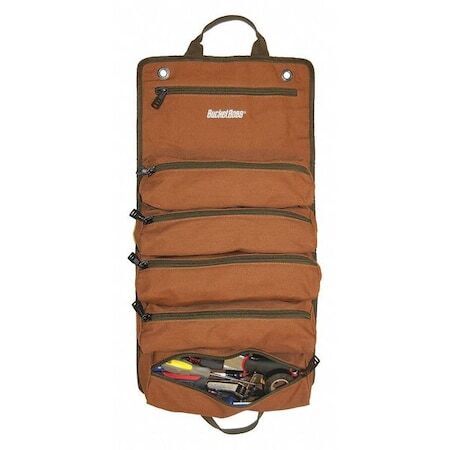 new Bucket Boss 74004 Tool Pouch, Wrench Roll, Brown, Canvas, 6 Pockets koeek - KOEEK