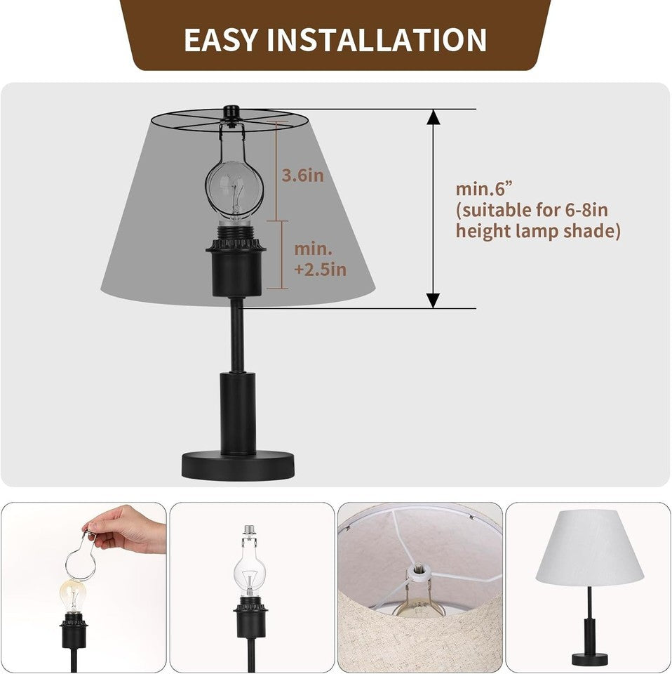 new 2 Pack Round Lamp Shade Light Bulb Clip Adapter, ALUCSET Lampshade Silver ALUCSET - KOEEK