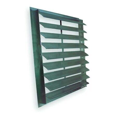 ny Dayton 4Fzh5 18 In Backdraft Demper Wall Shutter, 18-1/2 In X 18-1/2 In