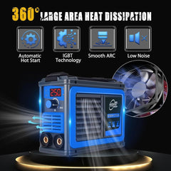 new Stick Welder,Portable Welder Machine 110V IGBT Digital Display LCD Blue 07FC0E-D4 - KOEEK
