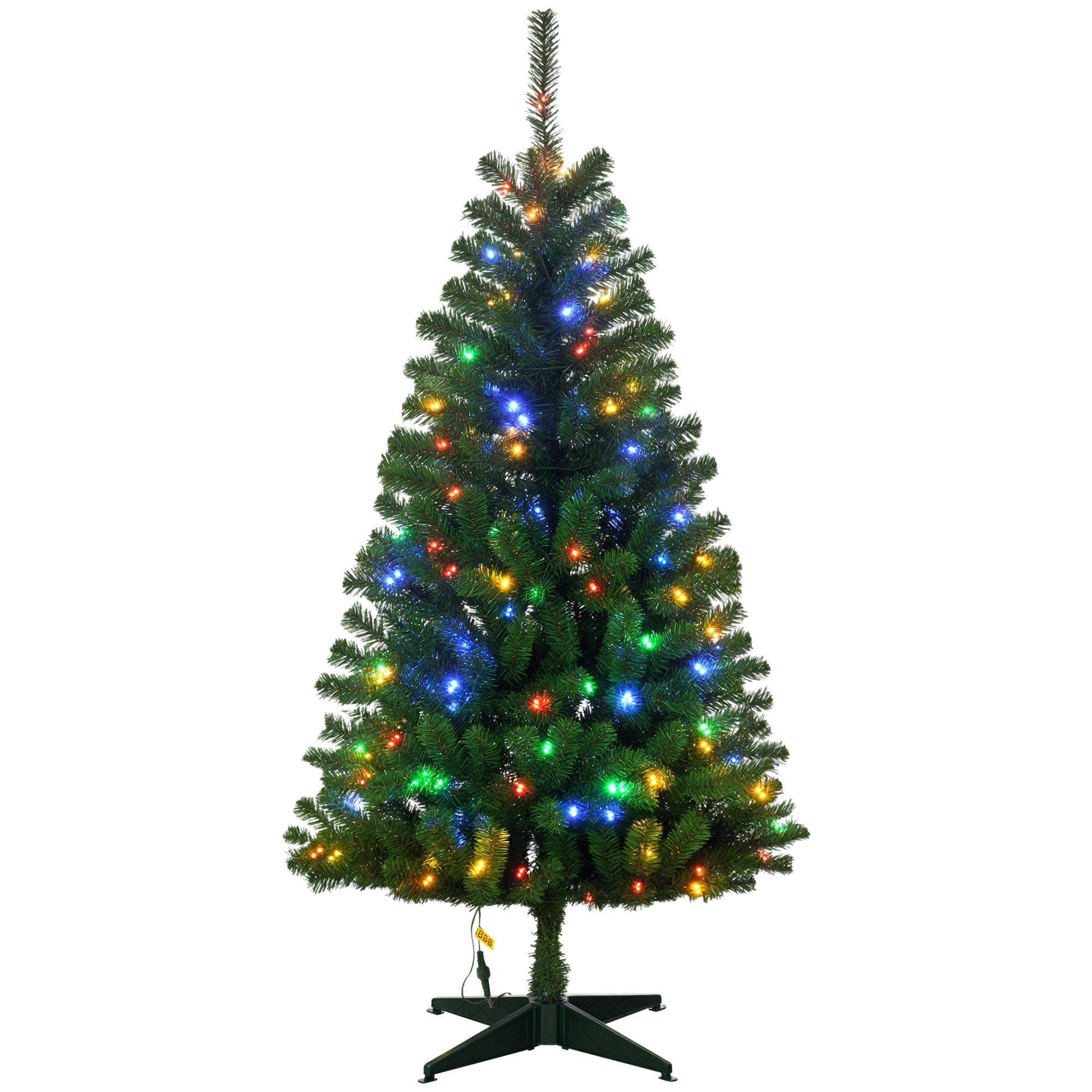 HOMCOM Artificial Christmas Tree with Warm White or Colorful LED Lights HOMCOM - KOEEK