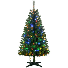 HOMCOM Artificial Christmas Tree with Warm White or Colorful LED Lights HOMCOM - KOEEK