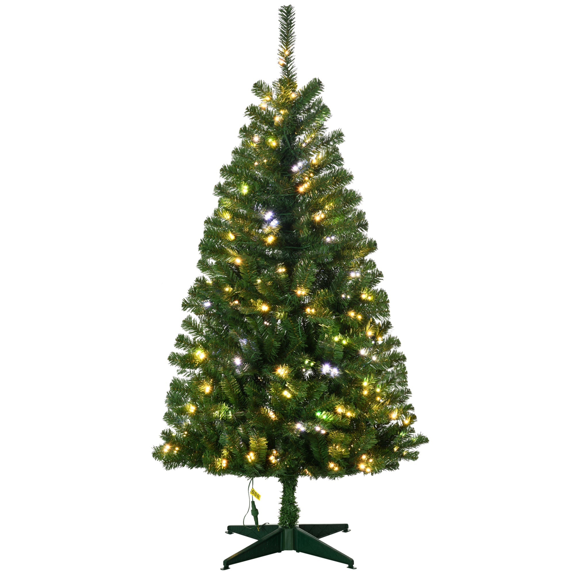 HOMCOM Artificial Christmas Tree with Warm White or Colorful LED Lights HOMCOM - KOEEK